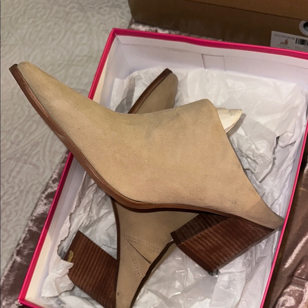 Women's Tan Ankle Mules VC Egwenny Tortilla Vince Camino - Picture 4 of 4